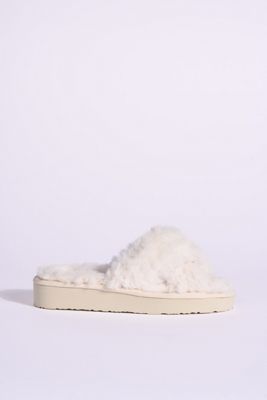 Minnetonka Teddy Crossband Slide Slippers