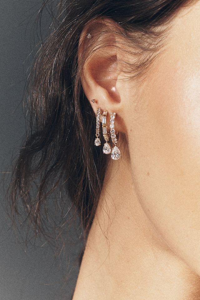 NADRI Triple Illusion Hoop Drop Earrings #1