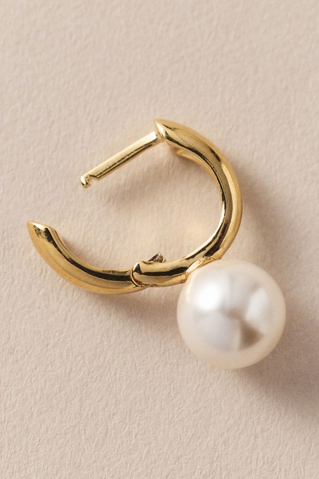 NADRI Pearl Huggie Earrings #1