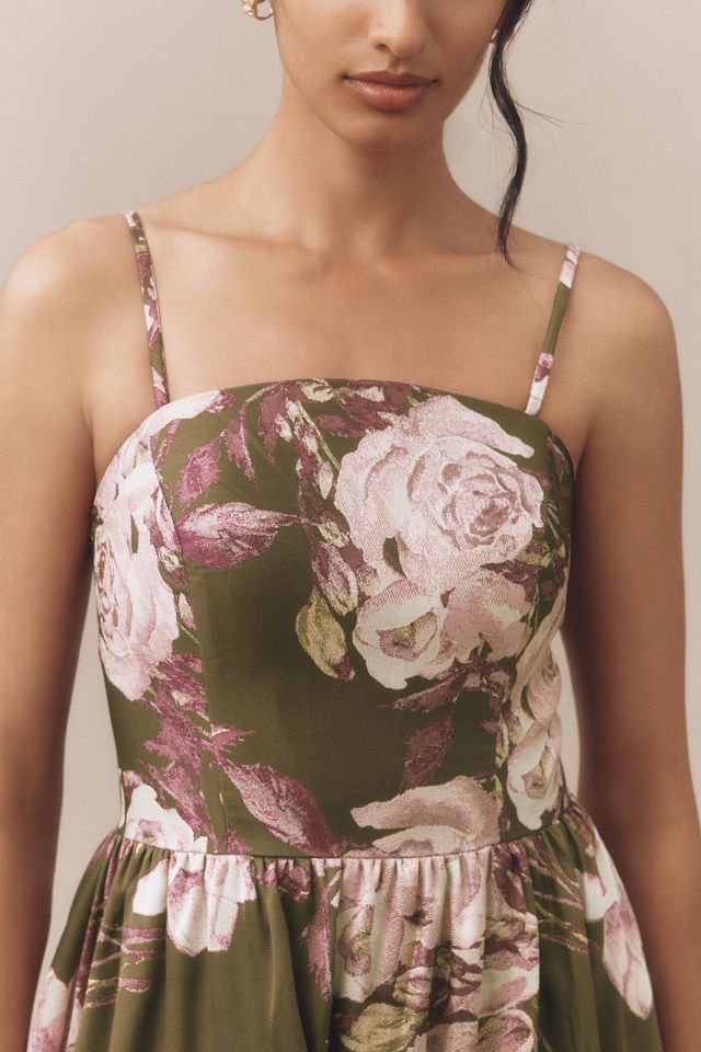 Mac Duggal Strapless Floral Brocade Fit & Flare Maxi Dress #2