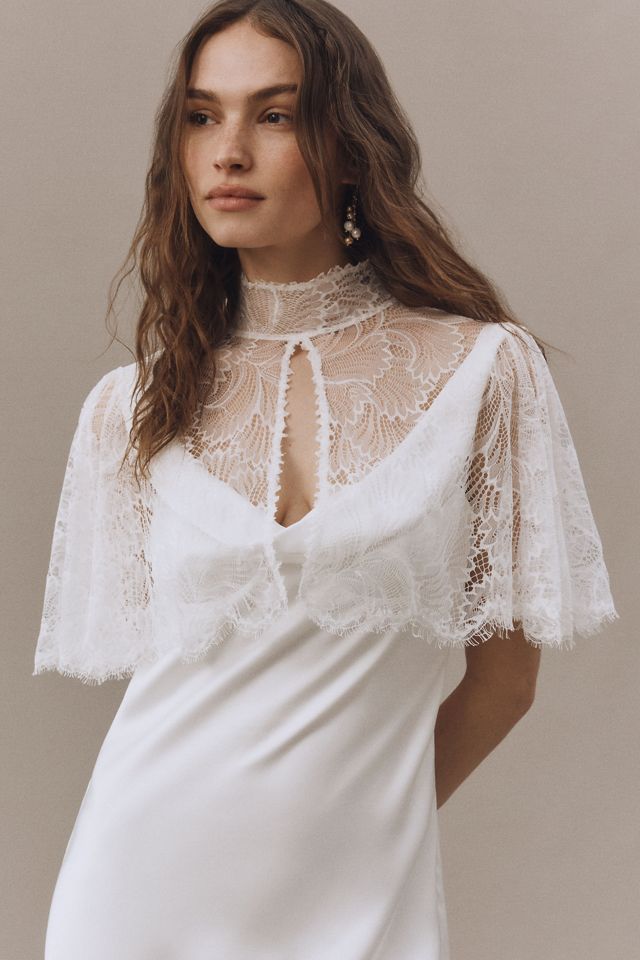 Geisha Designs Short-Sleeve Lace Cape #1