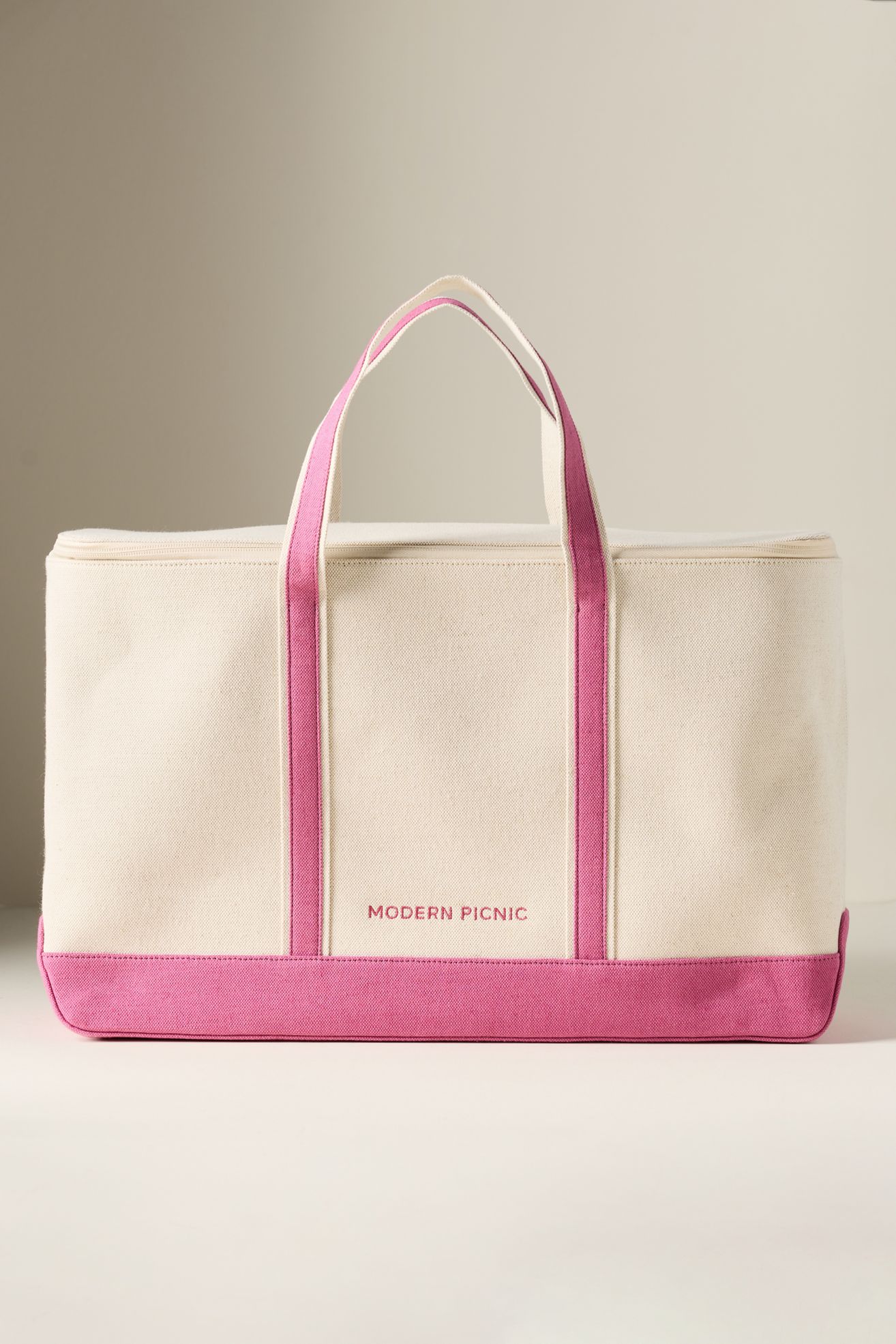 Modern Picnic Canvas Cooler Bag - Rose, Standard, One Size