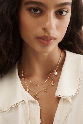 By Anthropologie Festive Icon Charm Necklace In Gold
