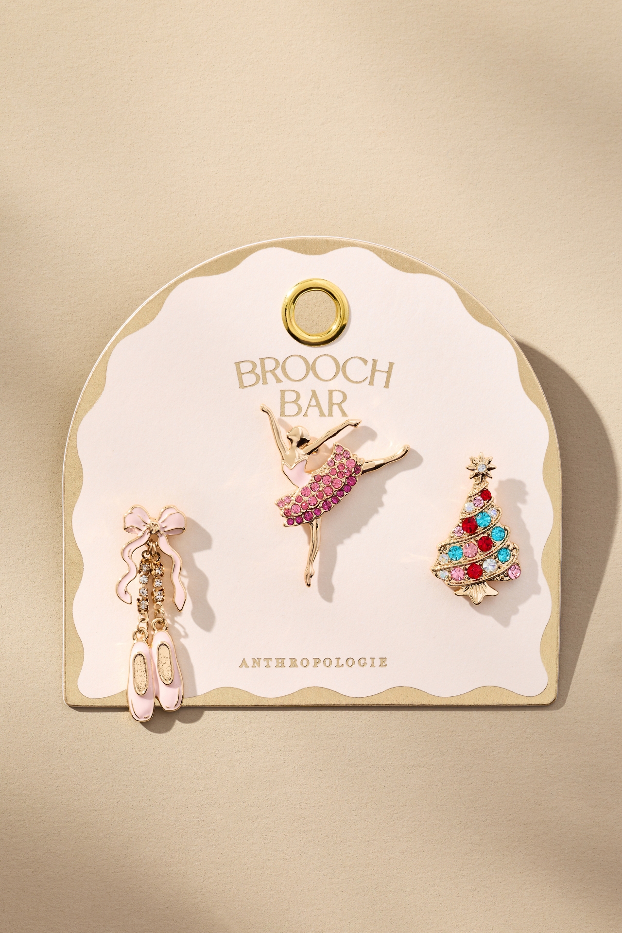 Festive Cheer Brooches, Set of 3