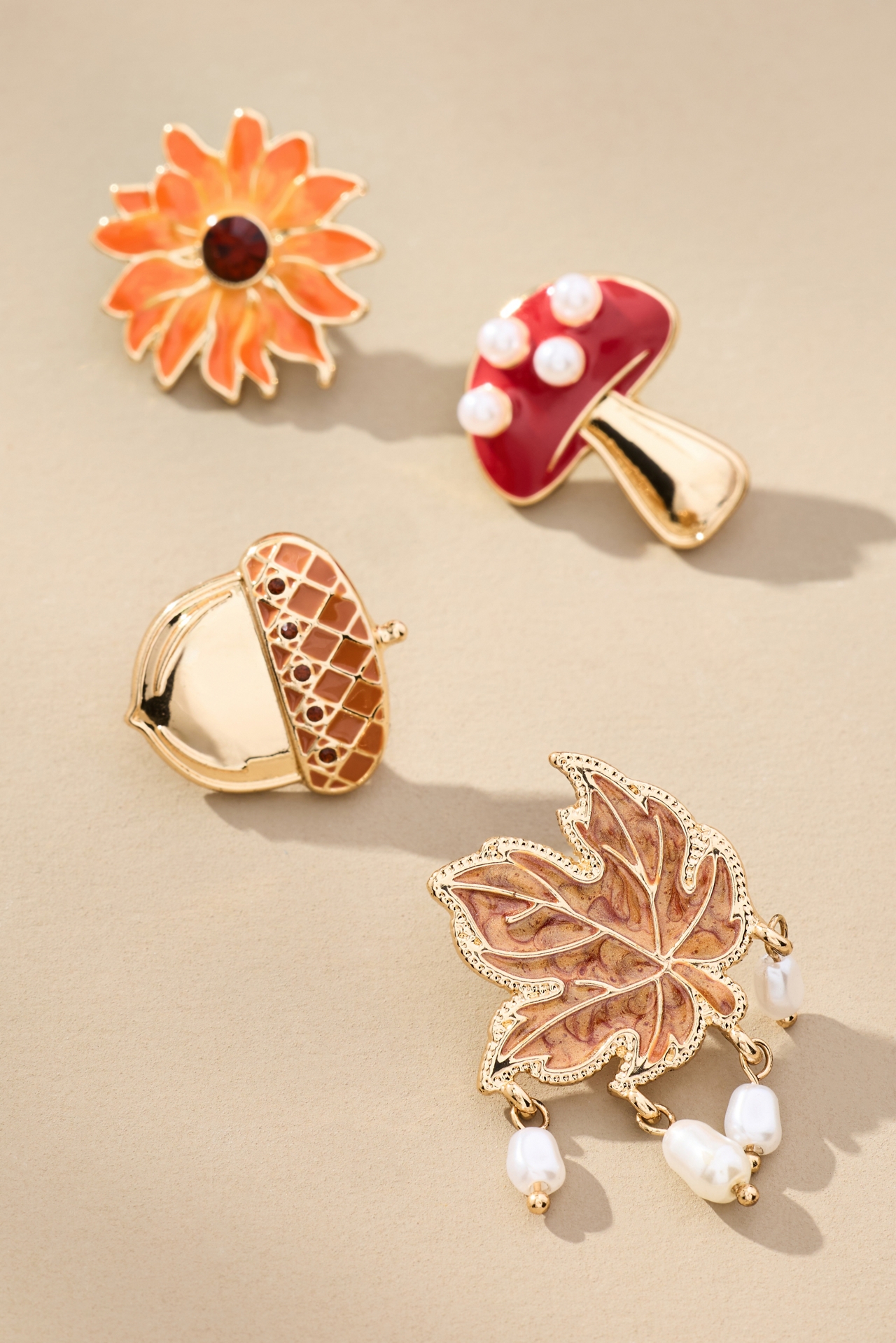 Nature Brooches, Set of 4