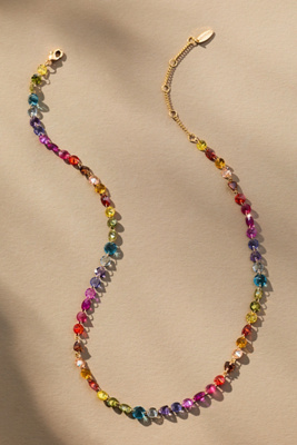 By Anthropologie Crystal Circlet Necklace In Multi