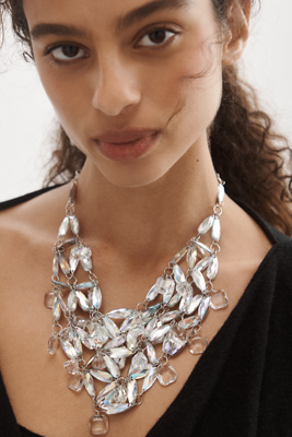 By Anthropologie Crystal Statement Collar Necklace In Multi