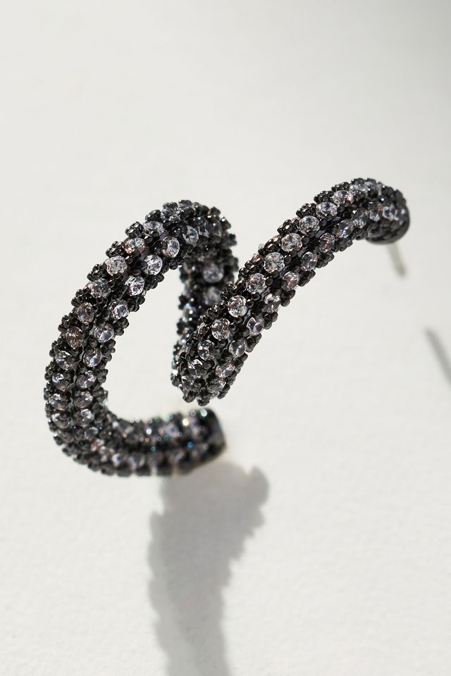 Swirled Crystal Earrings #1