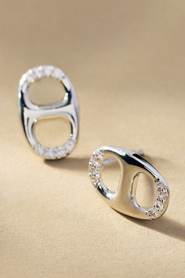By Anthropologie Crystal Bottlecap Earrings In Silver
