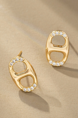 By Anthropologie Crystal Bottlecap Earrings In Gold
