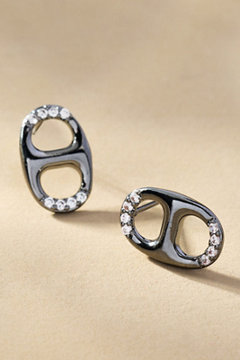 By Anthropologie Crystal Bottlecap Earrings In Silver