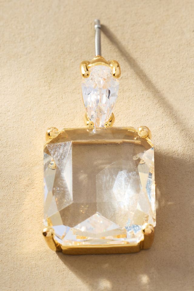 Glam Square Crystal Drop Earrings #1