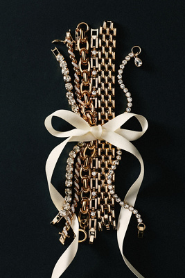 By Anthropologie Chunky Linked Chain Bracelet In Gold