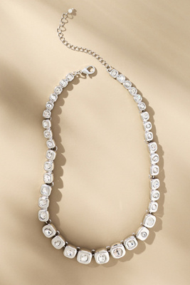 By Anthropologie Square Crystal Collar Necklace In Silver