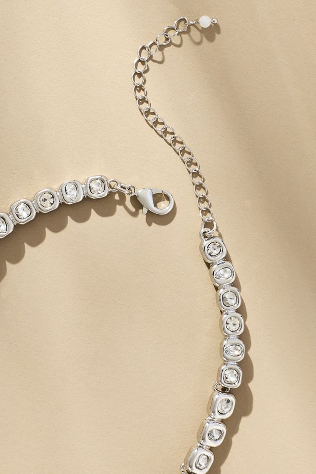 Square Crystal Collar Necklace #1