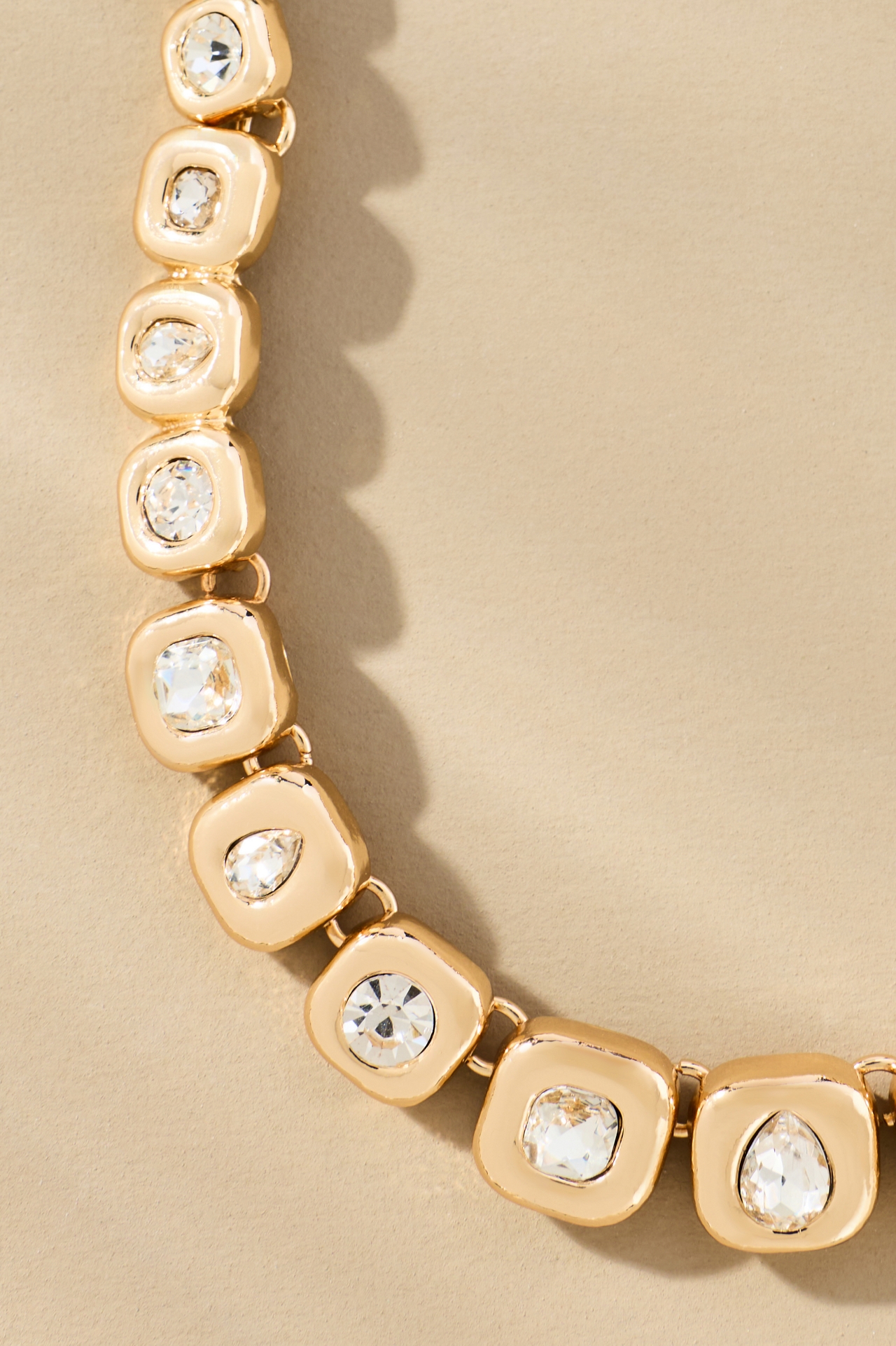 Square Crystal Collar Necklace