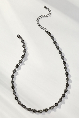 By Anthropologie Short Crystal Necklace In Silver