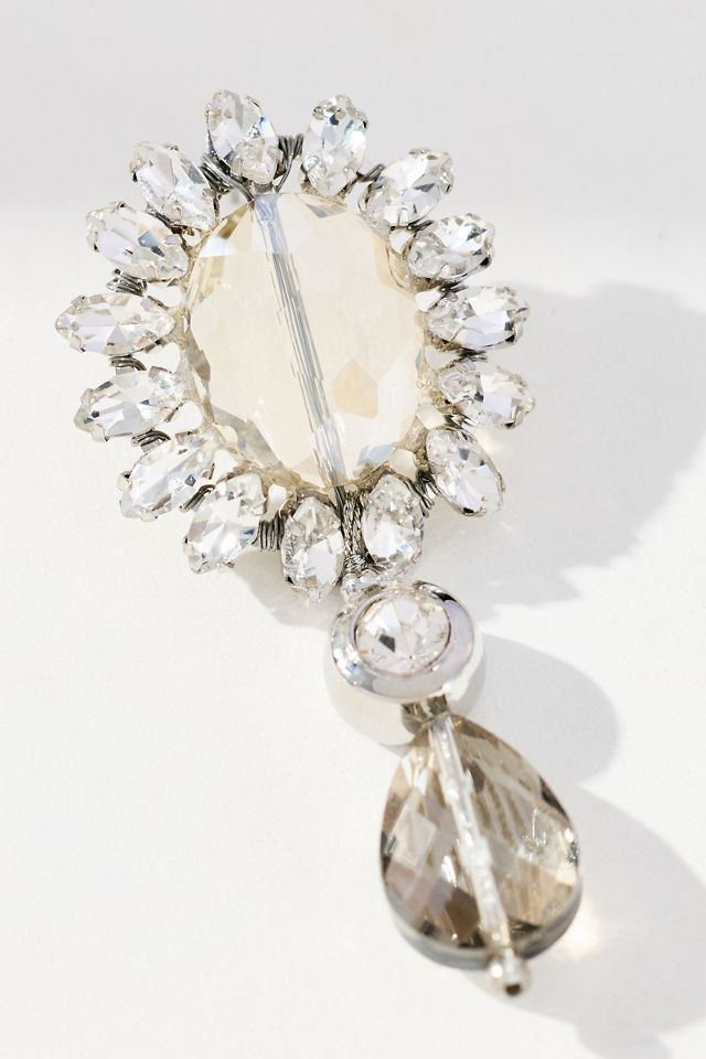 Crystal Circle Drop Earrings #1