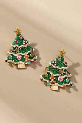 BaubleBar Oh Glitzmas Tree Statement Earrings