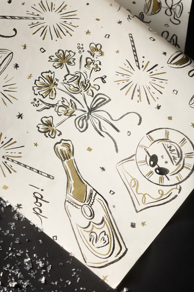 New Year's Eve Metallic Paper Table Runner #1