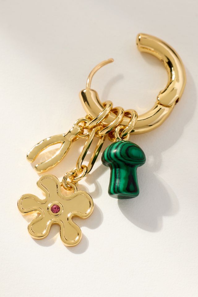 Mignonne Gavigan Riley Charm Cluster Hoop Earrings #1