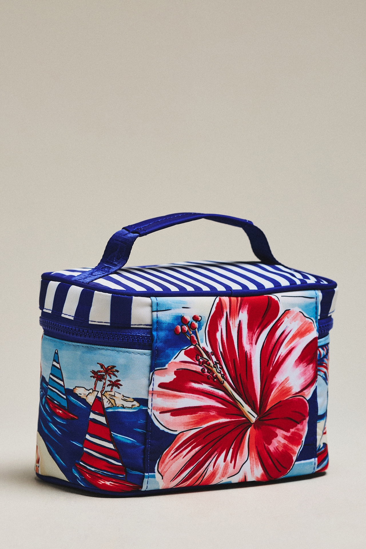 Farm Rio Zip-Top Floral Makeup Bag