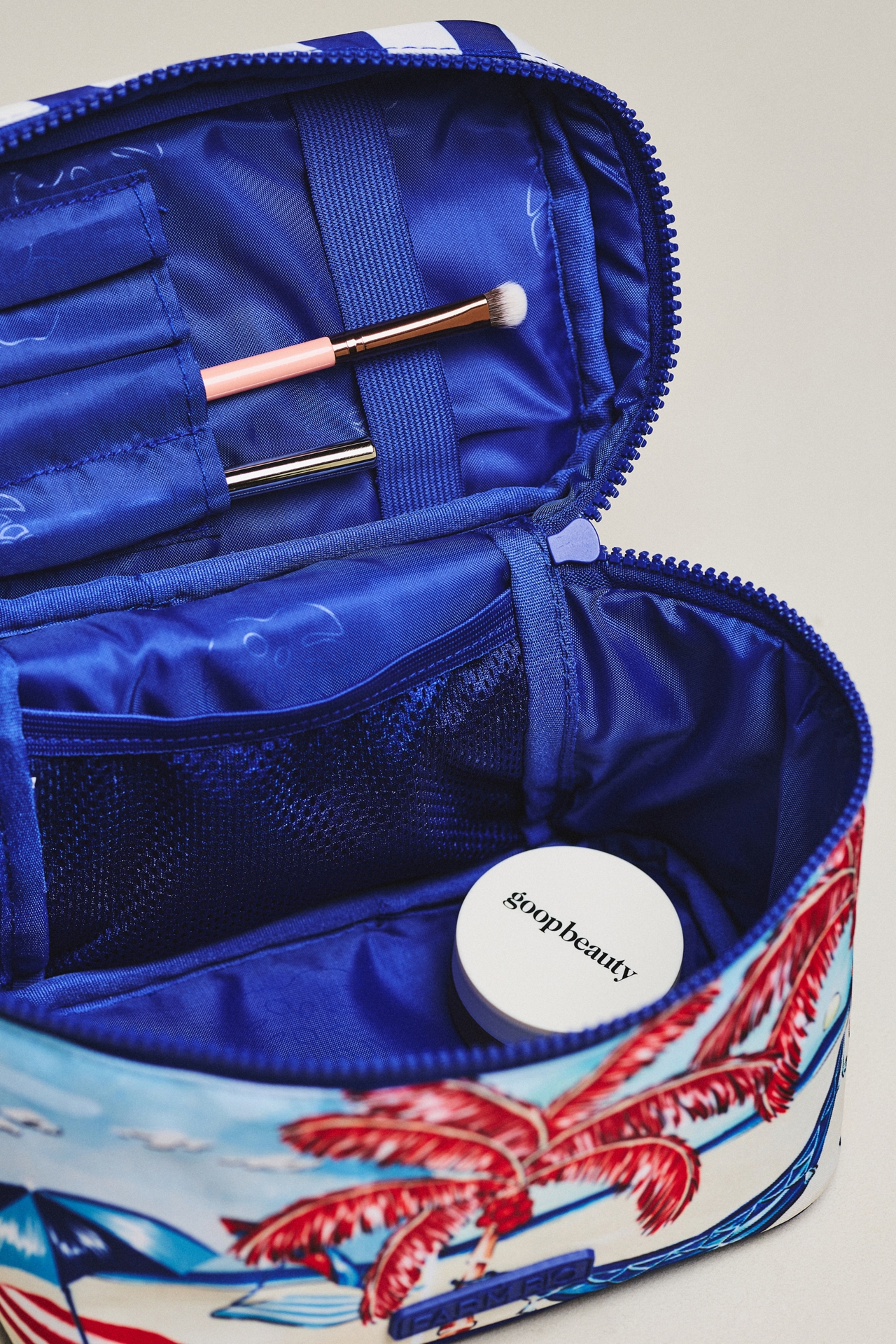 Farm Rio Zip-Top Floral Makeup Bag