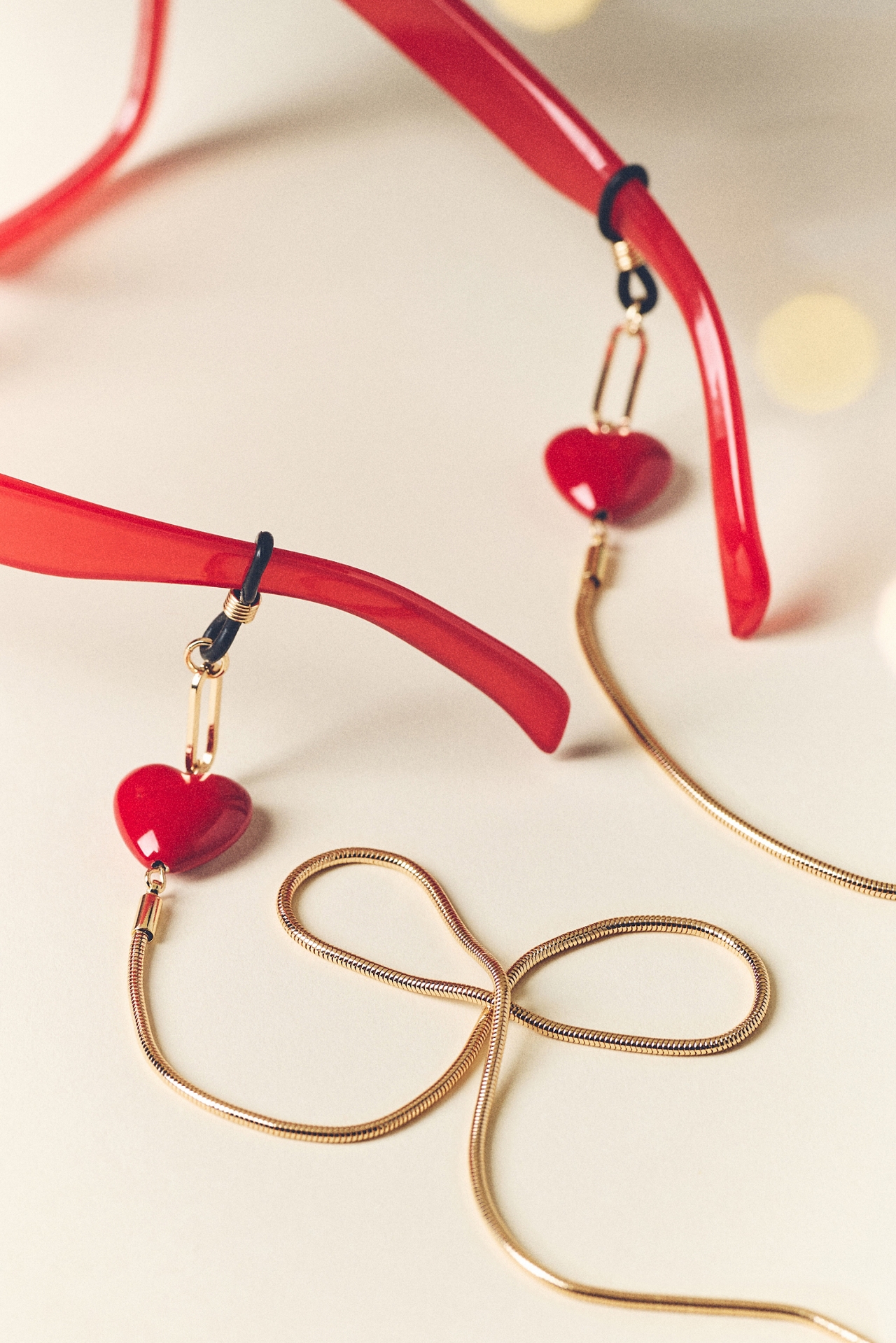 Heart Charm Eyeglass Chain