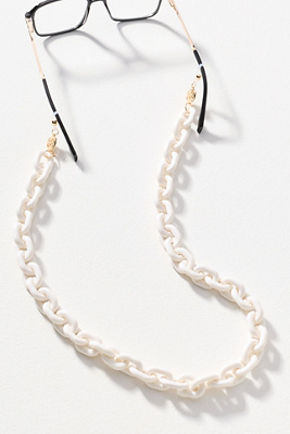 By Anthropologie Resin Link Eyewear Chain In White