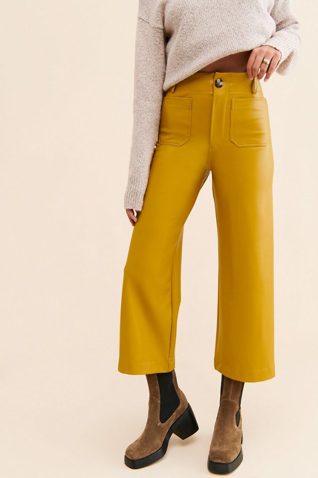 Maeve The Colette Cropped Vegan Leather Pants #4