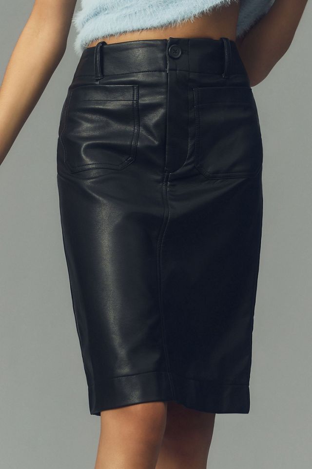 Maeve The Colette Vegan Leather Skirt #1