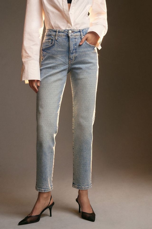 Pilcro Vintage High-Rise Gem Straight-Leg Jeans #2
