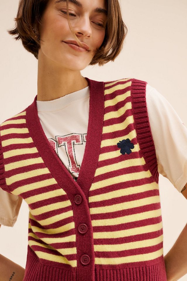 Marimekko Tasaraita Knit Wool Sweater Vest #2