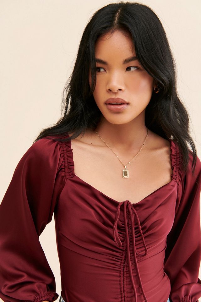 ASTR the Label Silky Cinched Bodysuit #1