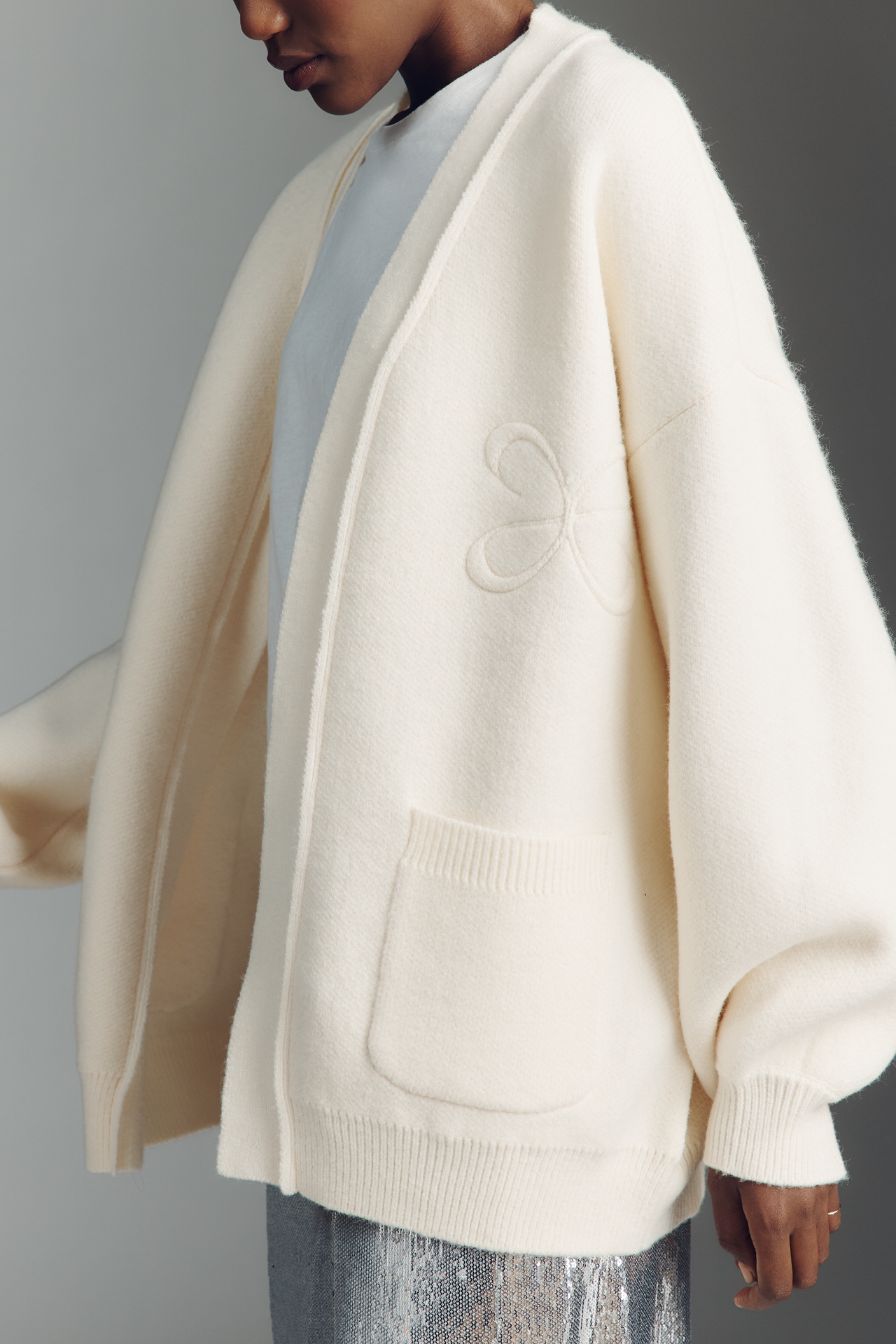 Maeve Logo Cardigan Sweater