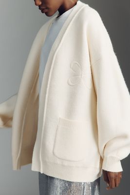 Maeve Logo Cardigan Sweater