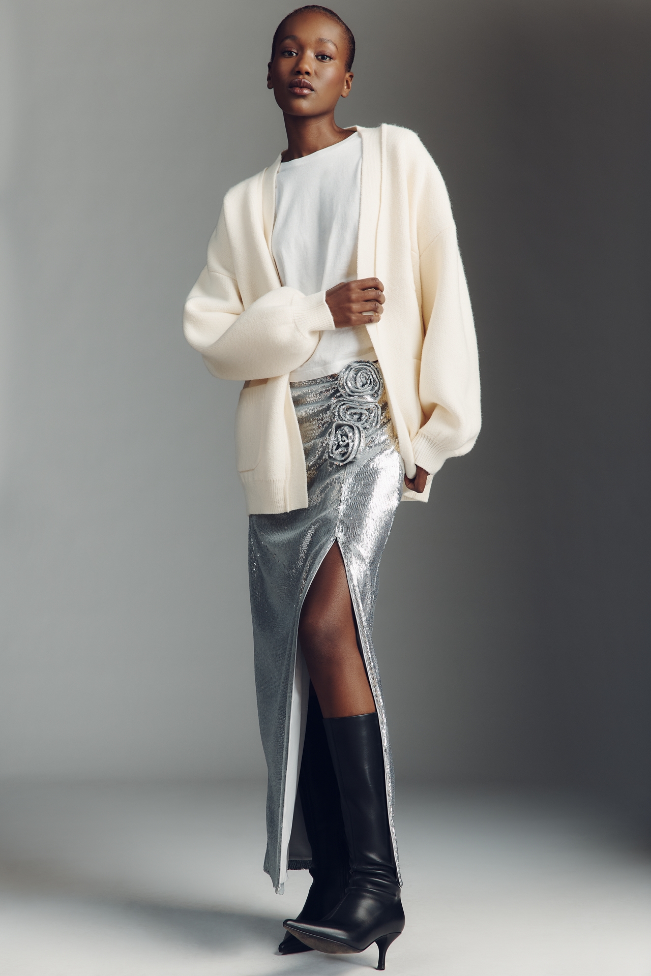 Maeve Logo Cardigan Sweater