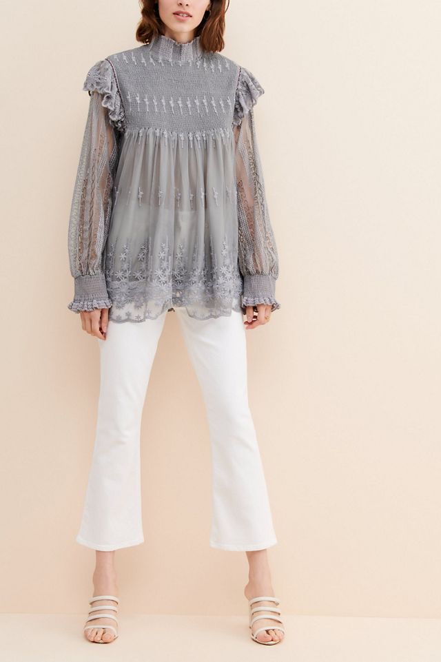 Bl-nk Mock Neck Smock Blouse #1