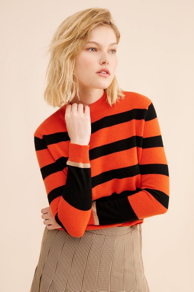 Pure Cashmere Cashmere Stripe Mockneck Sweater #2