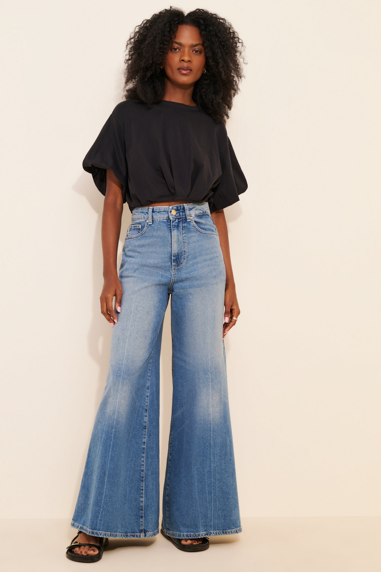 DL1961 Lucila Ultra Wide Leg High-Rise Jeans