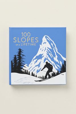 100 Slopes of a Lifetime Leather-Bound Hardcover Book