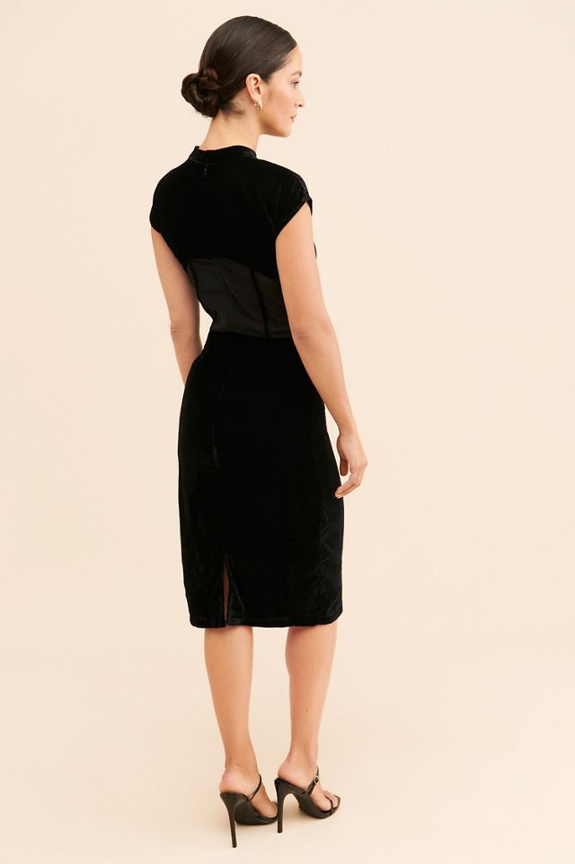 Let Me Be Diane Velvet Midi Dress #1