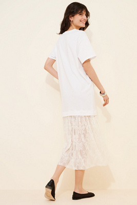 Twofer Lace T-Shirt Dress | Anthropologie