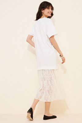 Twofer Lace T-Shirt Dress