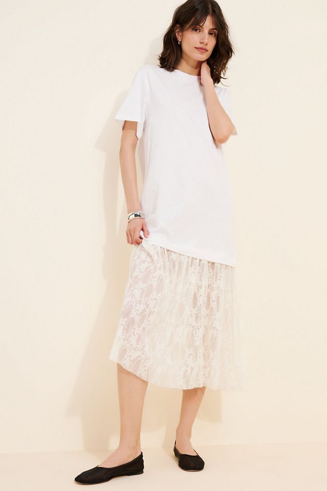 Twofer Lace T-Shirt Dress #4