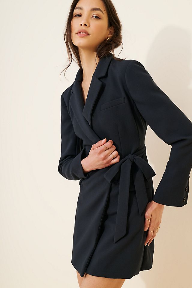 mini blazer dress women Back To Work - White 77% Polyester 19% Viscose 4% Spandex Elvira White Blazer Mini Dress