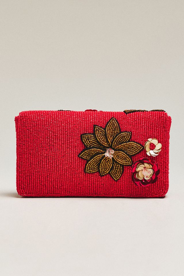 Maeve Beaded 3D Floral Embellished Clutch #1