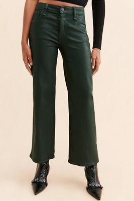 Hudson Rosie High Rise Wide Leg Coated Jeans