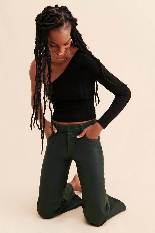 Hudson Rosie High Rise Wide Leg Coated Jeans #2