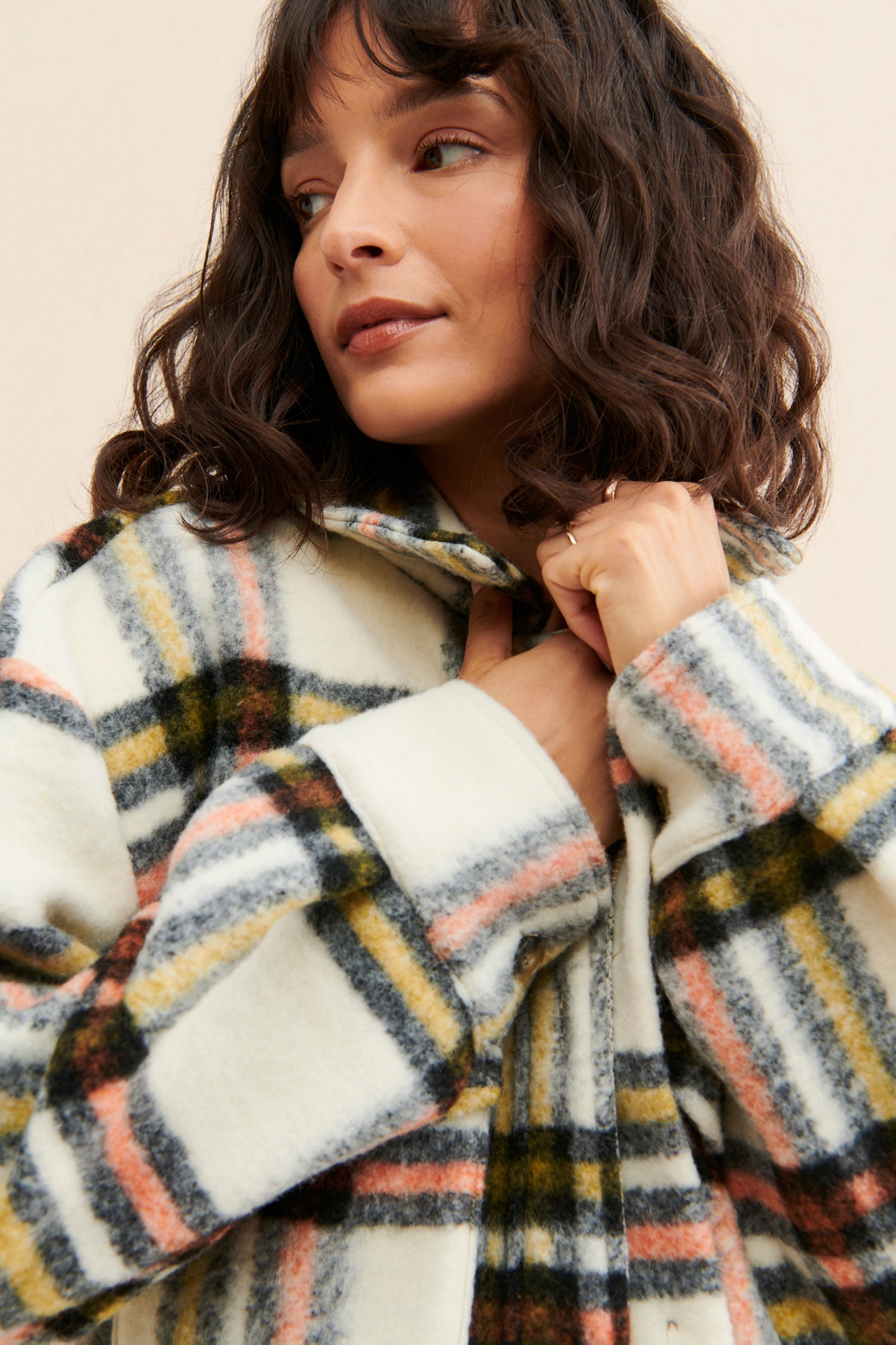 Noize Greta Plaid Shirt Jacket